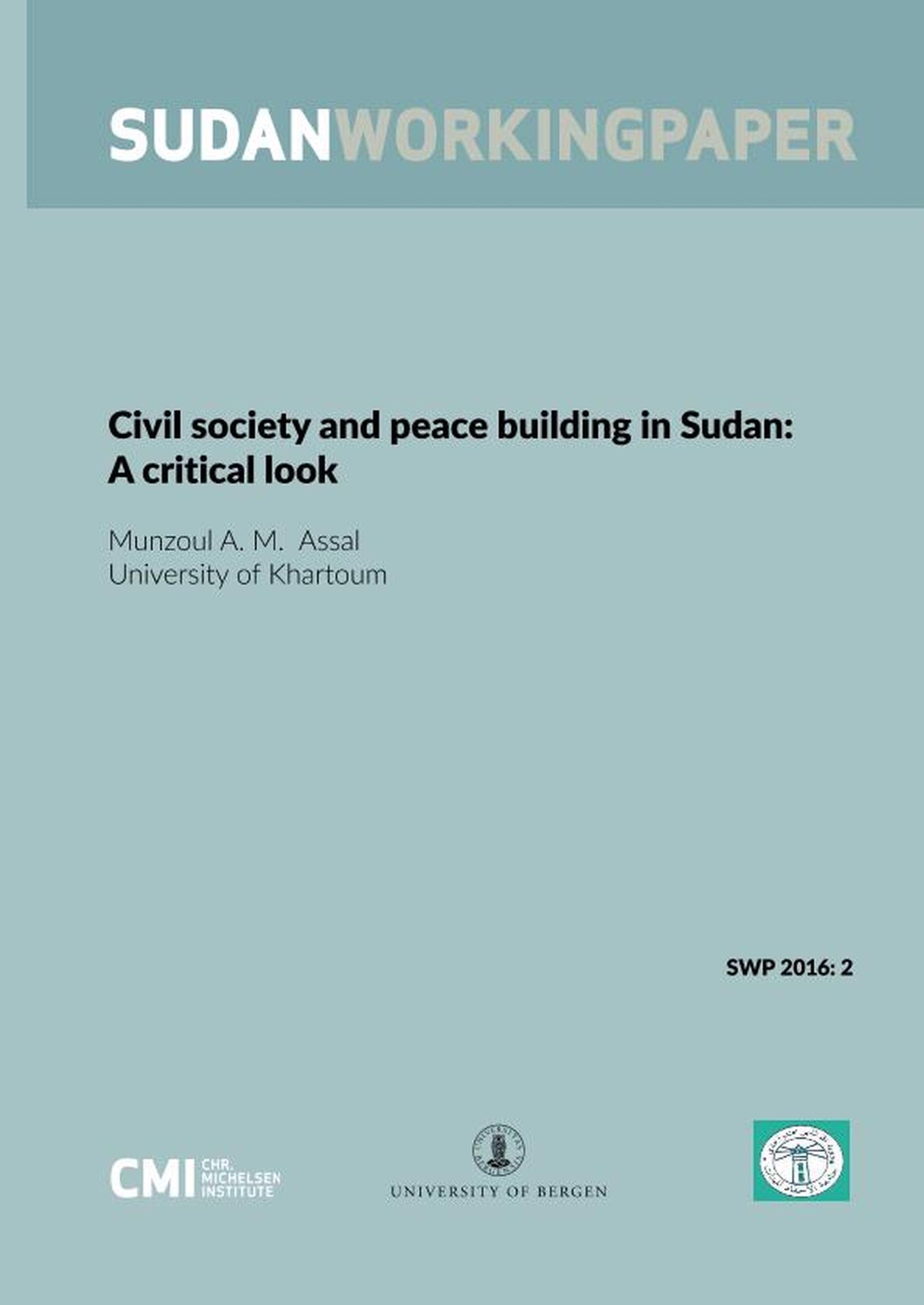 Civil society and peace building in Sudan: A critical look