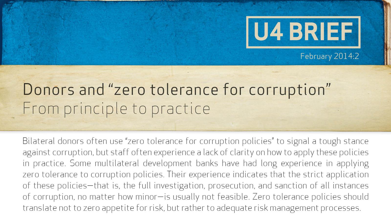 zero tolerance against corruption essay